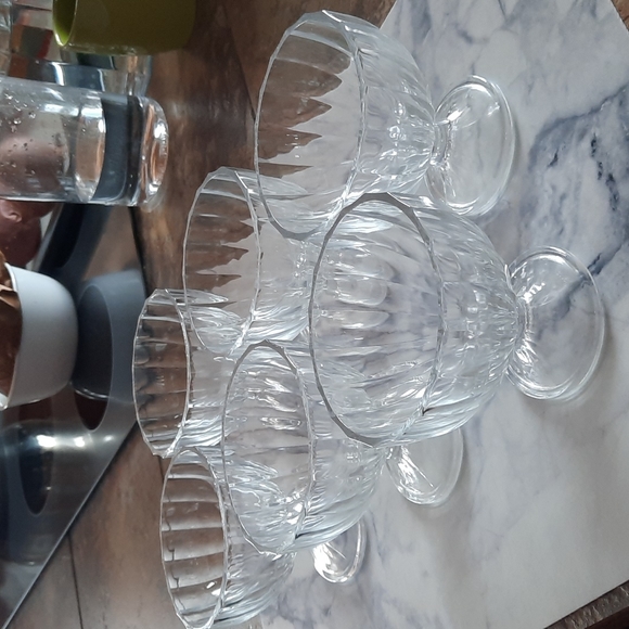 Dessert ice cream glass dishes set of 6 - Picture 2 of 3